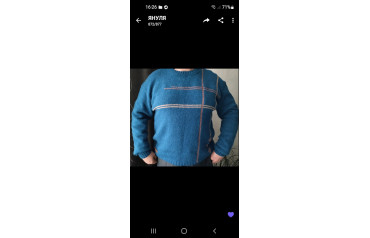 Чоловічий светр із пряжі Бебі альпака  Пуно 150 Ярна