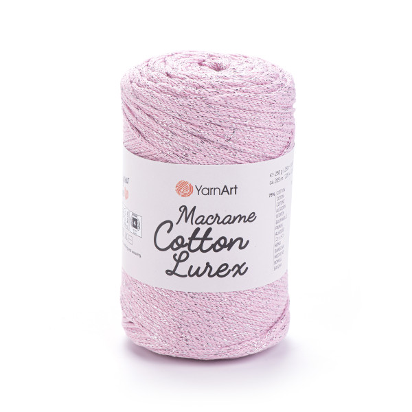Макраме котон люрекс 732 бузок/срібло YarnArt (ЯрнАрт)