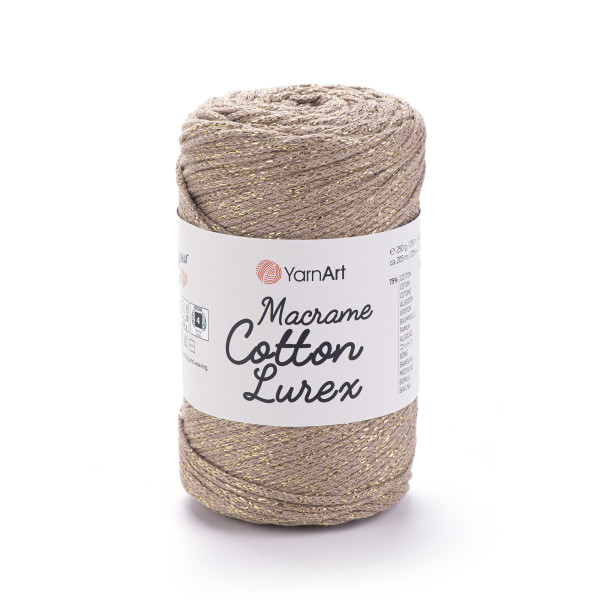 Макраме котон люрекс 735 кемел YarnArt (ЯрнАрт)
