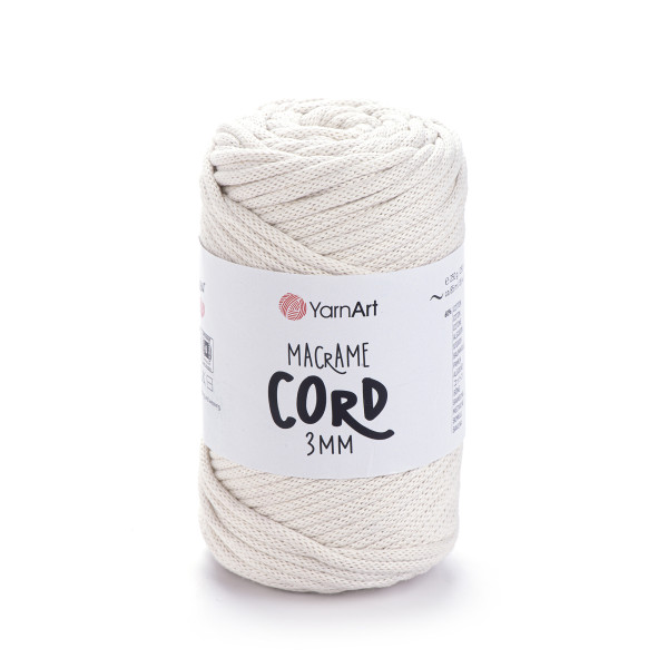 Макраме корд 3 мм 752 натуральний YarnArt (ЯрнАрт)