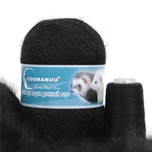 Пух норки 811 чорний Китай