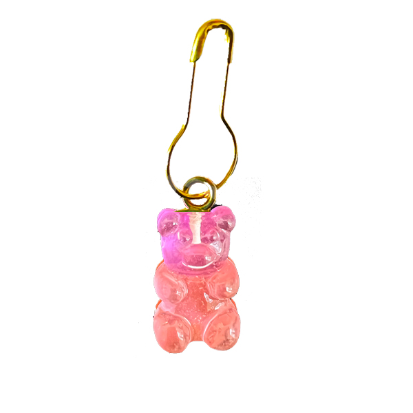 Маркер металевий ведмедик гаммі рожево-лавандовий Китай