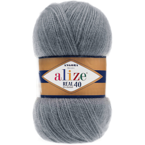 Ангора реал 40 87 вугільний сірий Alize (Алізе)