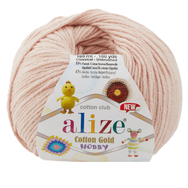 Котон голд HOBBY NEW  161 пудра Alize (Алізе)