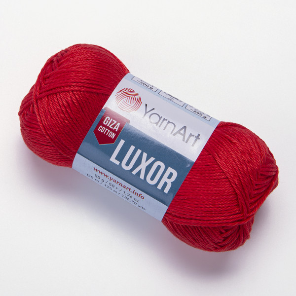 Бавовна Луксор 1222 червоний YarnArt (ЯрнАрт)