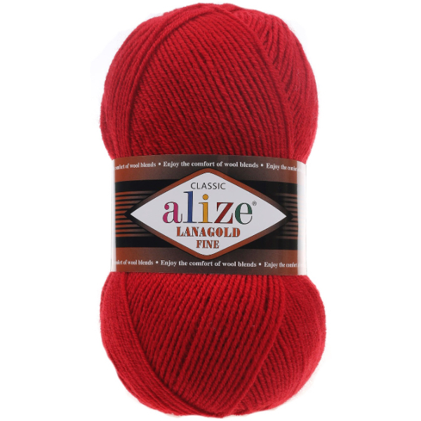 Лана голд файн 56 червоний Alize (Алізе)
