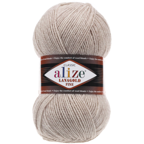 Лана голд файн 152 бежевий меланж Alize (Алізе)