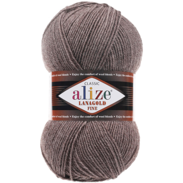 Лана голд файн 240 кавовий меланж Alize (Алізе)