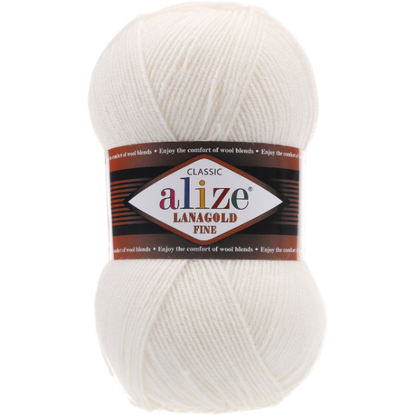 Лана голд файн 450 білий Alize (Алізе)