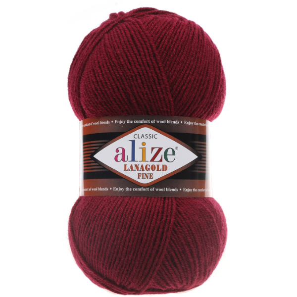 Лана голд файн 57 бордо Alize (Алізе)