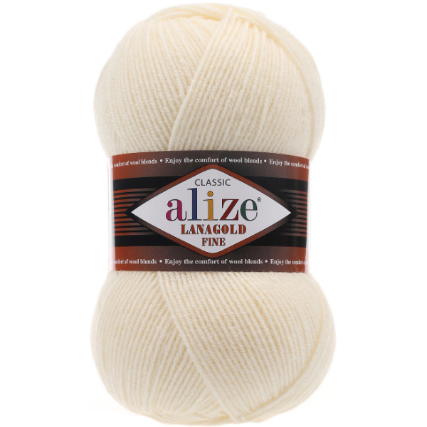 Лана голд файн 01 крем Alize (Алізе)