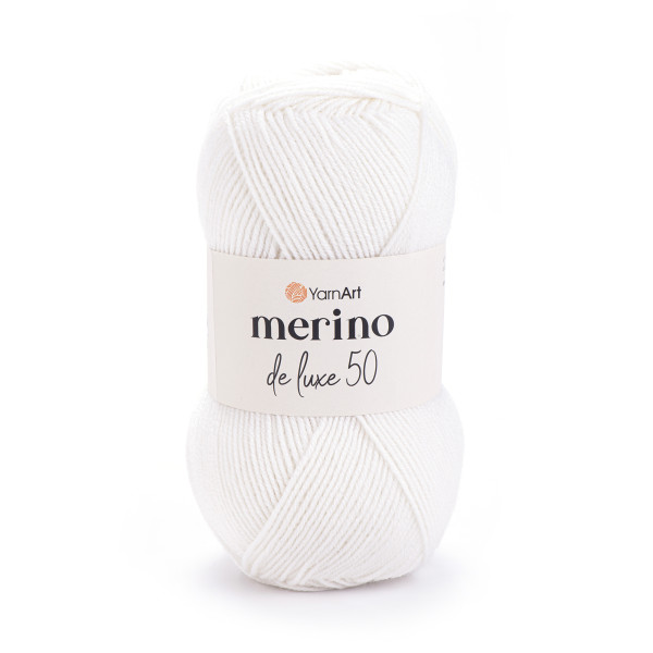 Мерино Делюкс 50 501 білий YarnArt (ЯрнАрт) Мерино Делюкс 50 501 білий YarnArt (ЯрнАрт)