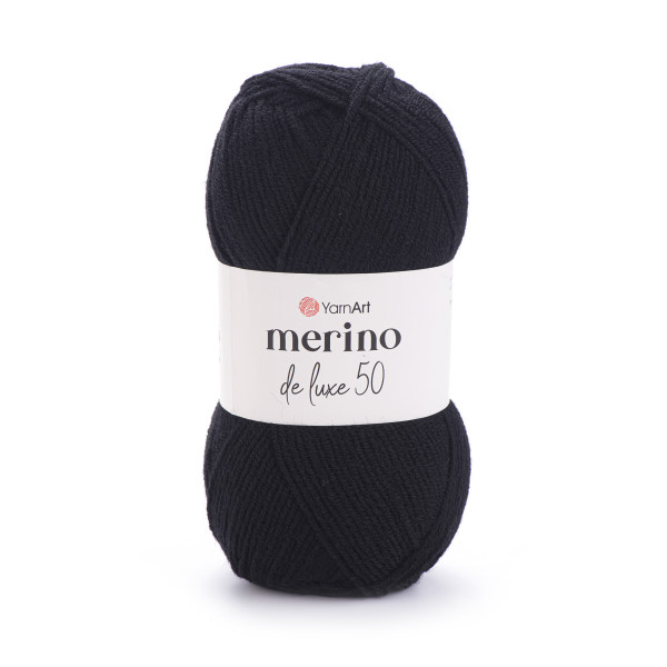 Мерино Делюкс 50 585 чорний YarnArt (ЯрнАрт) Мерино Делюкс 50 585 чорний YarnArt (ЯрнАрт)
