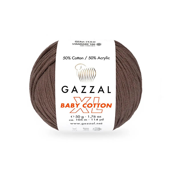 Бебі котон Газал XL/Baby Cotton Gazzal XL  3455 мока мус Gazzal