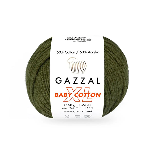 Бебі котон Газал XL/Baby Cotton Gazzal XL  3463 хакі Gazzal