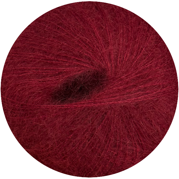 Мохер з шовком Гламур 444 червоний Кармен Ярна 