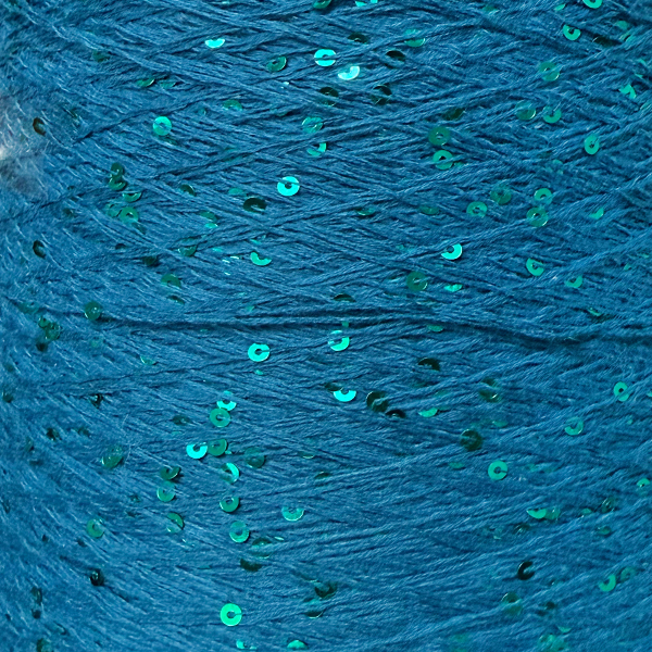 Бавовна з мікропаєткою   1131 ліонський синій/зелений Китай