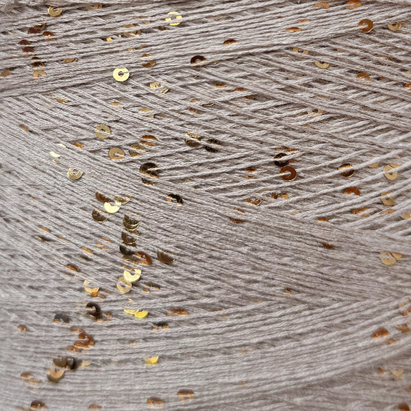 Бавовна з мікропаєткою   1165 беж+золото Китай