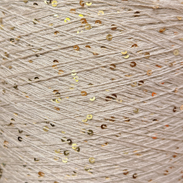 Бавовна з мікропаєткою   1128 латте+золото   Китай