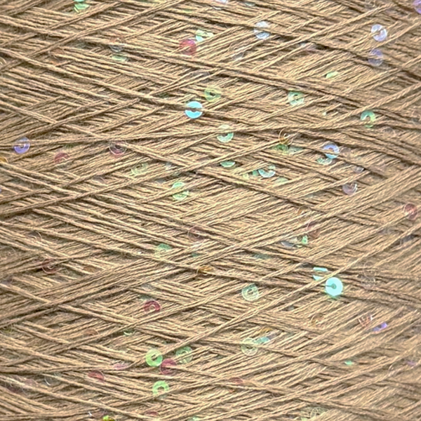 Бавовна з мікропаєткою    1127Р беж+райдужні паєтки Китай