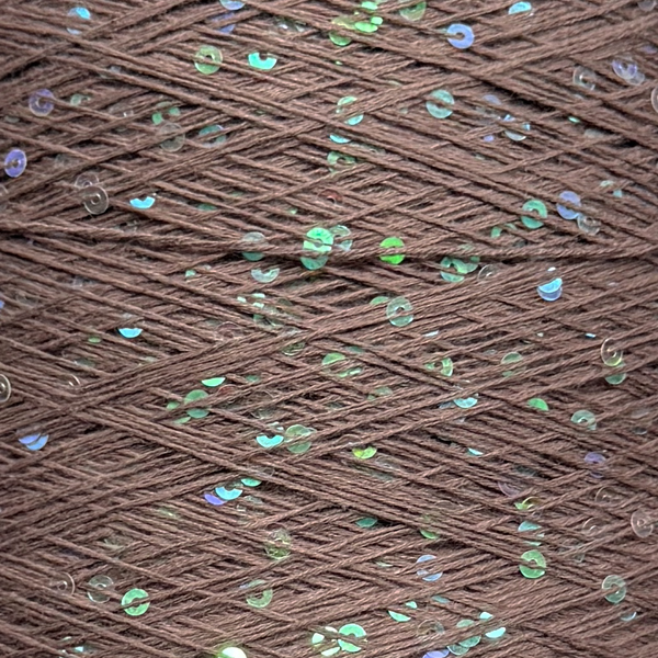 Бавовна з мікропаєткою    1185Р молочний шоколад+райдужні паєтки Китай