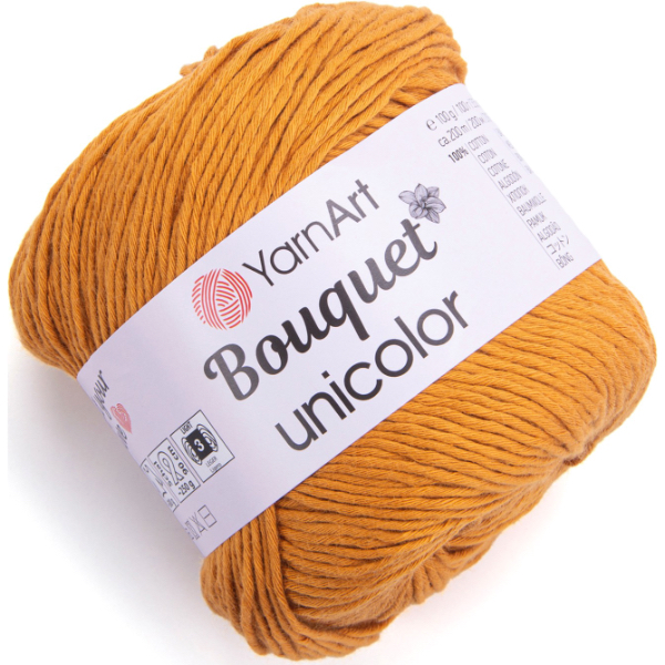 Букет уніколор ЯрнАрт 3208 гірчичний YarnArt (ЯрнАрт)