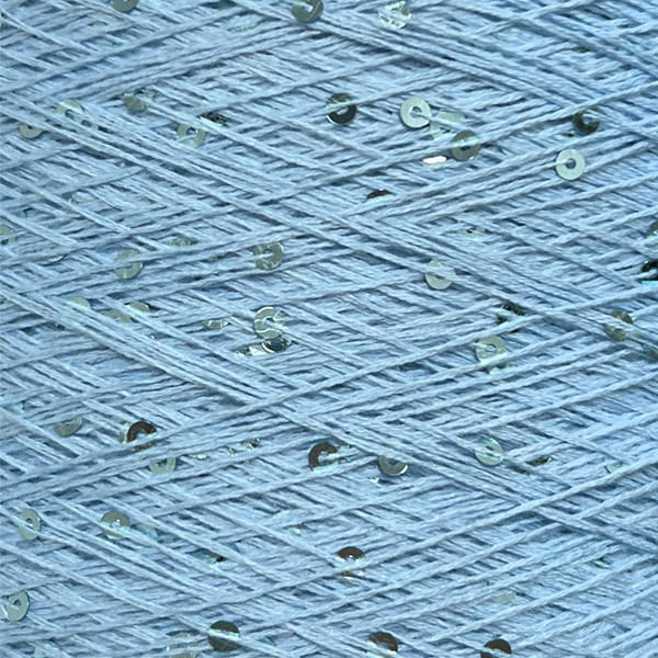 Бавовна з мікропаєткою кольорова  1018 світло блакитний Китай