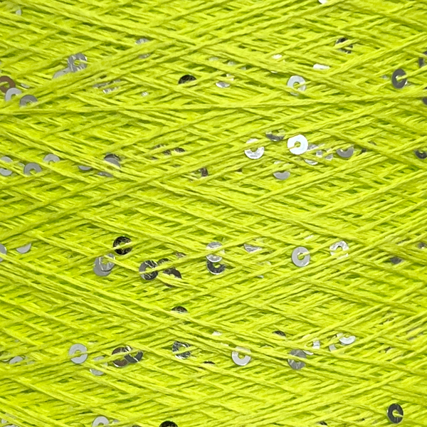 Бавовна з мікропаєткою кольорова  1132 яблуко/срібло Китай