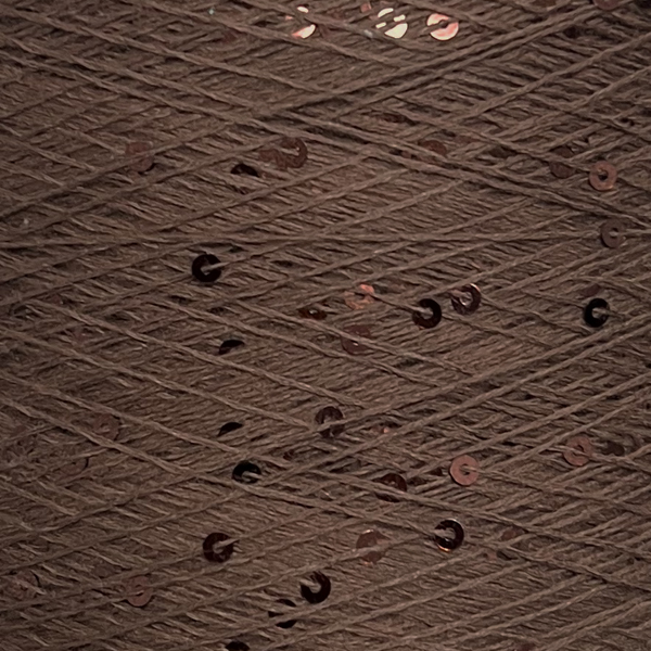 Бавовна з мікропаєткою кольорова  1168 шоколад/шоколад Китай