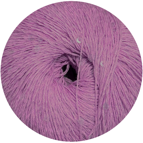 Бавовна з паєткою Женьшень 1197 прозора бузок Ярна 