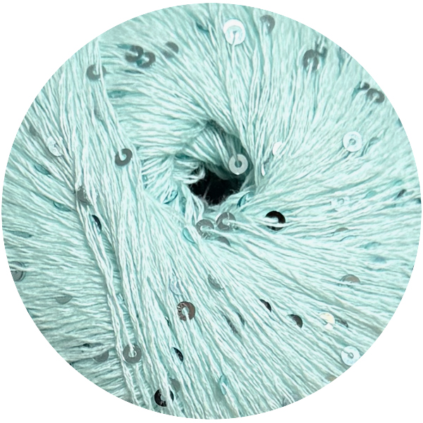 Бавовна з паєткою Женьшень 1144 кольорова літне небо  Ярна 