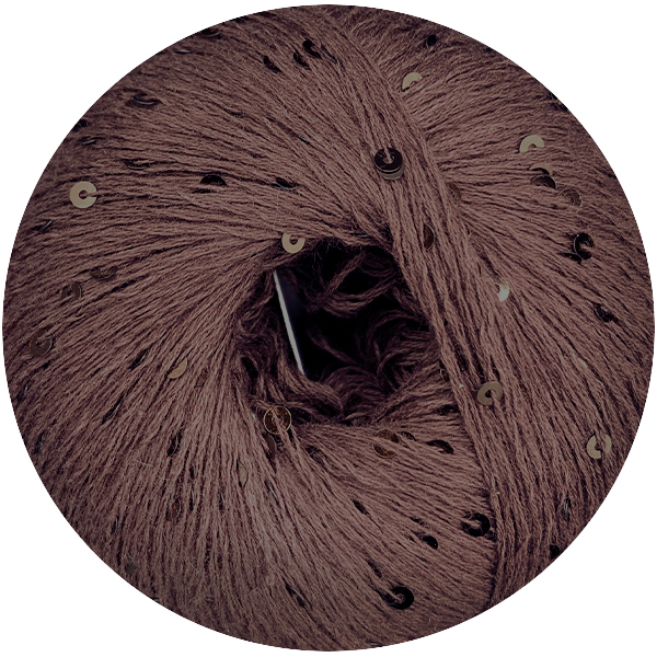 Бавовна з паєткою Женьшень 11690  кольорова  Ярна 