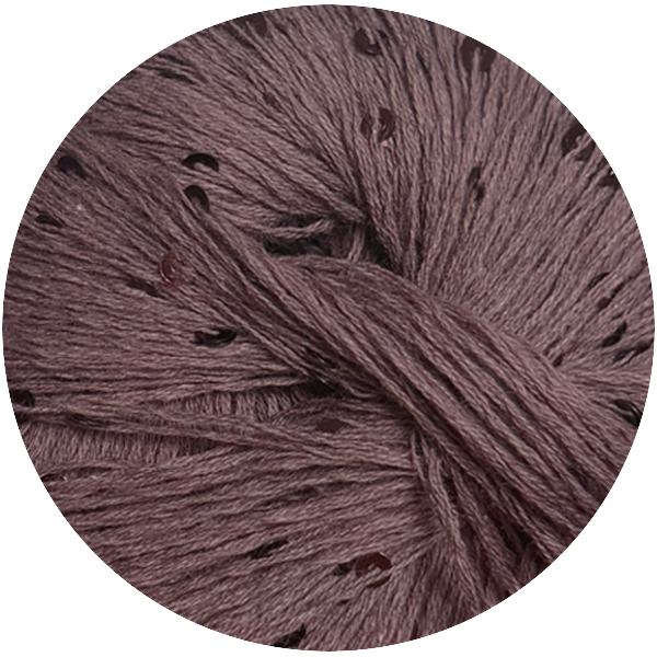 Бавовна з паєткою Женьшень 1271 кольорова рубіновий шоколад Ярна 