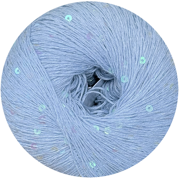 Бавовна з паєткою Женьшень 115700 весняне небо+райдужні паєтки  Ярна 