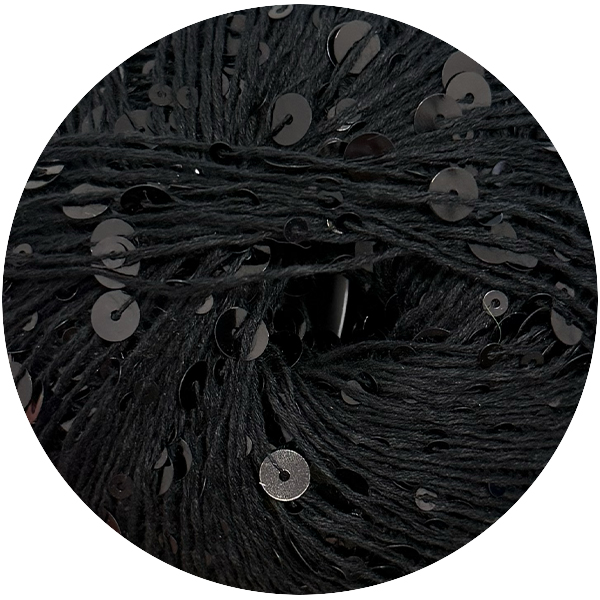 Паєтки Королівські  008 чорний/чорний Ярна 