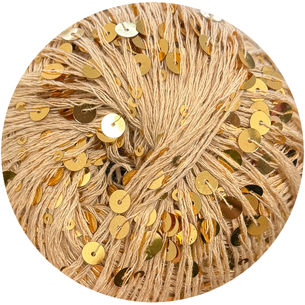 Паєтки Королівські  028 бежевий / золото Ярна 