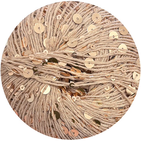 Паєтки Королівські  051 бежева пудра / рожеве золото Ярна 