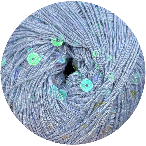 Паєтки Королівські  069 волошка / прозорий райдужний Ярна 