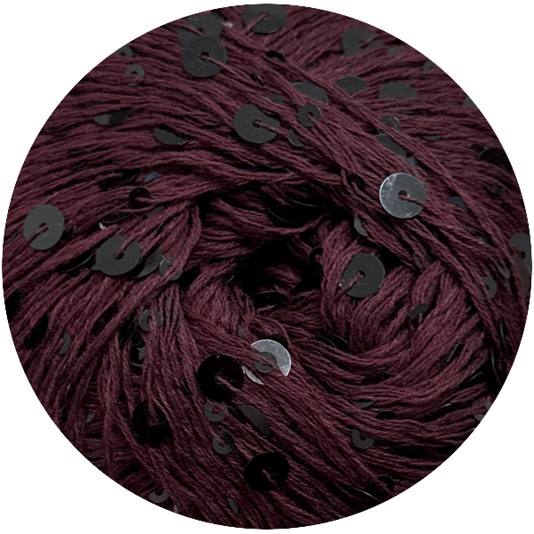 Паєтки Королівські  087 бордо/чорний Ярна 