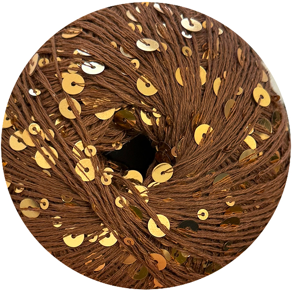 Паєтки Королівські  076 молочний шоколад / золото Ярна 