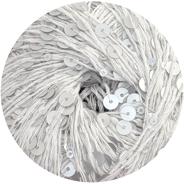 Паєтки Королівські  024 білий+срібло матове Ярна 