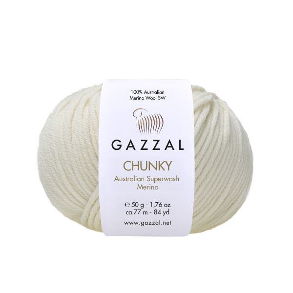 Чанкі Газал/Chunky Gazzal 154 білий Gazzal