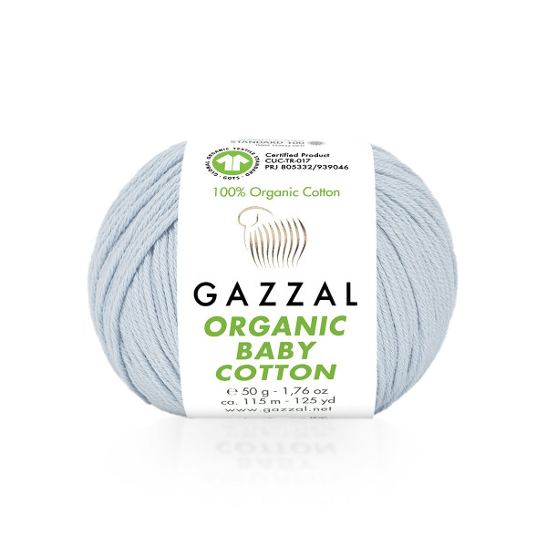 Бебі котон Органік /Organic Baby Cotton Gazzal 417 блакитний Gazzal