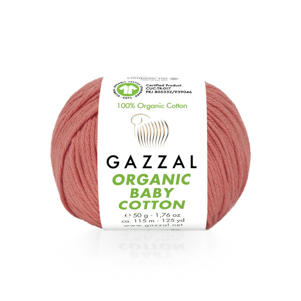 Бебі котон Органік /Organic Baby Cotton Gazzal 419 рожевий Gazzal