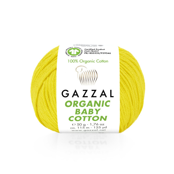 Бебі котон Органік /Organic Baby Cotton Gazzal 420 лимон Gazzal