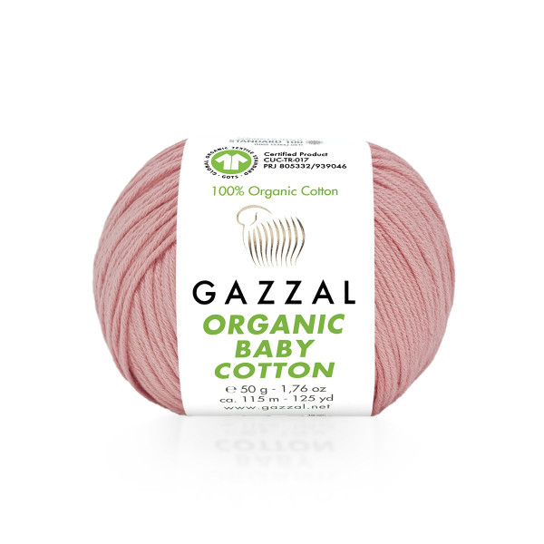 Бебі котон Органік /Organic Baby Cotton Gazzal 425 св рожевий Gazzal