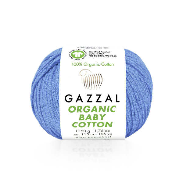 Бебі котон Органік /Organic Baby Cotton Gazzal 451 блакитний Gazzal