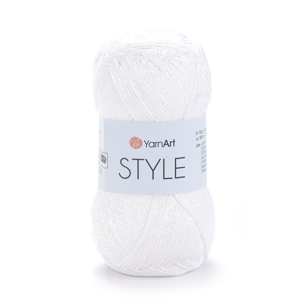 Бавовна з віскозою Стиль 650 білий YarnArt (ЯрнАрт)