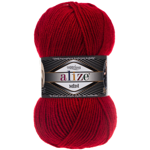 Суперлана міді 56 червоний Alize (Алізе)