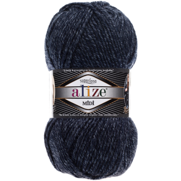 Суперлана міді 805 синій креатив Alize (Алізе)